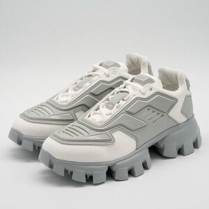 size 8.5uk 9.5 US Prada Cloudbust Thunder Grey White Fabric Rubber